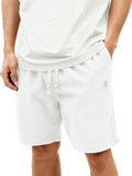 Mens Corduroy Shorts Casual 7 Inch Elastic Waist Drawstring Summer Beach Loose Fit Shorts