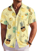Men's Hawaiian Shirt Short Sleeve Floral Button Down Shirts Tropical Holiday Beach Shirts
