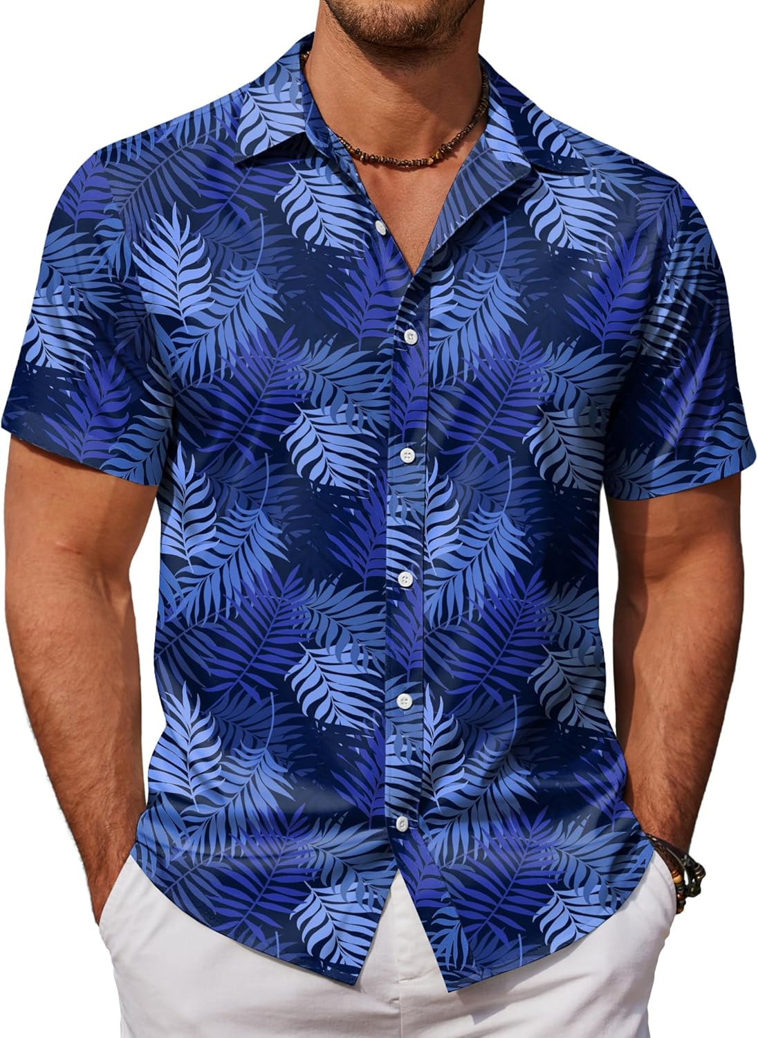 Mens Hawaiian Shirts Short Sleeve Button Down Aloha Shirt Casual Beach Clothes