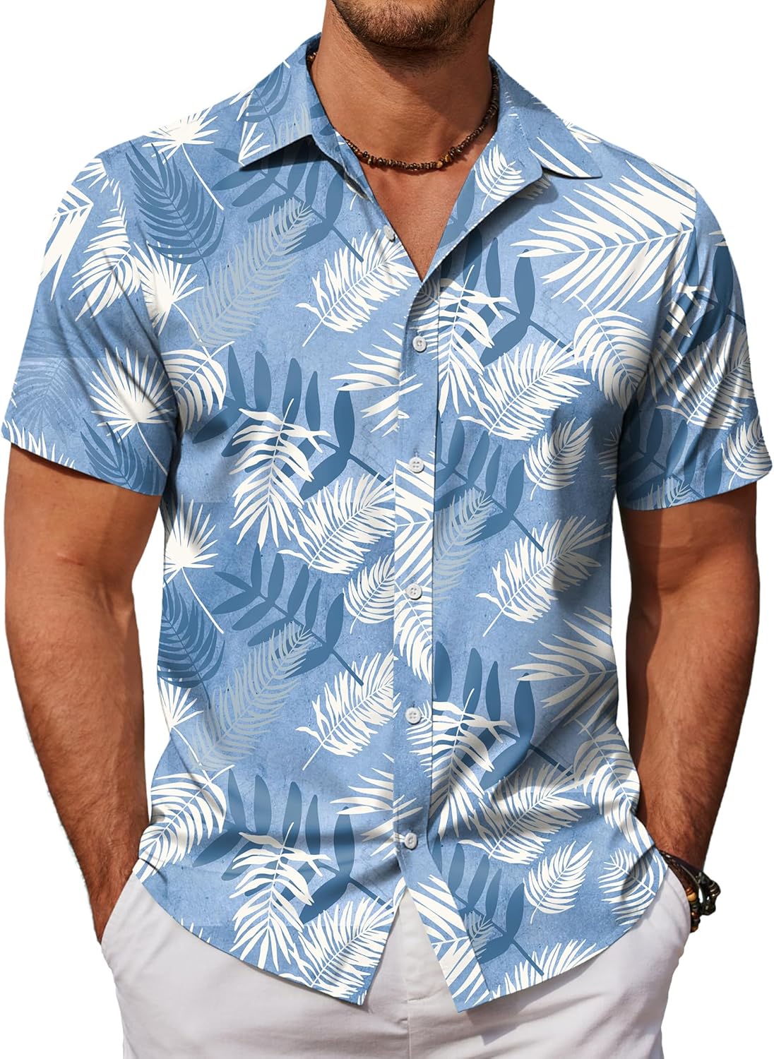 Mens Hawaiian Shirts Short Sleeve Button Down Aloha Shirt Casual Beach Clothes