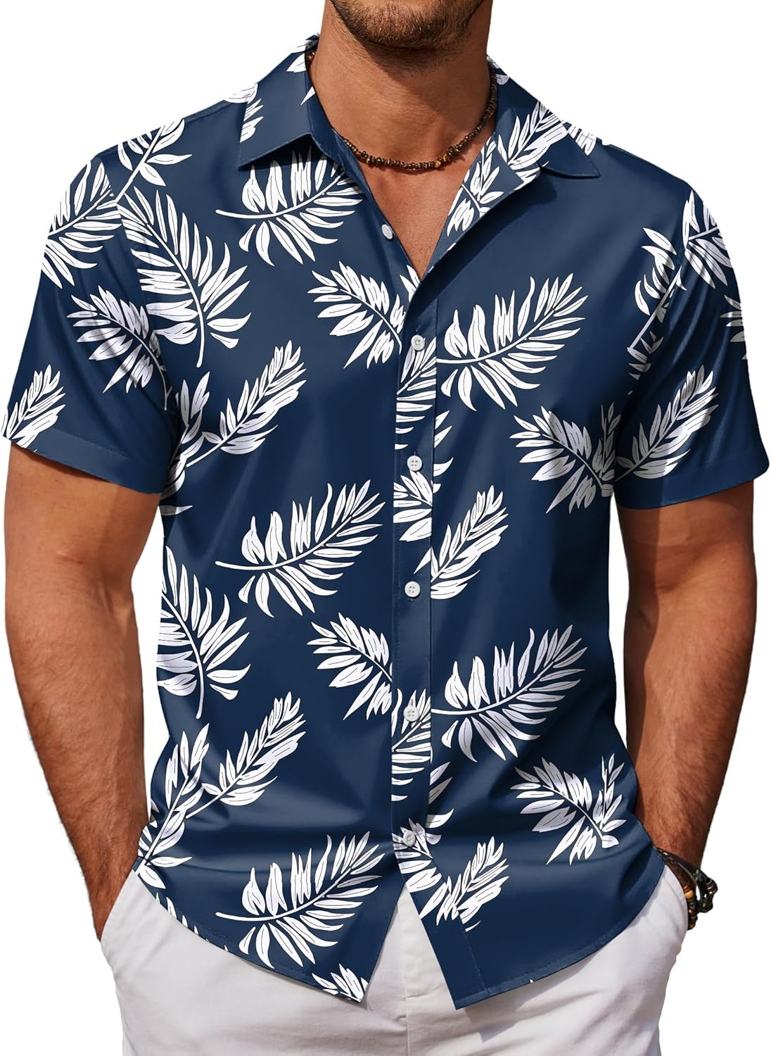 Mens Hawaiian Shirts Short Sleeve Button Down Aloha Shirt Casual Beach Clothes