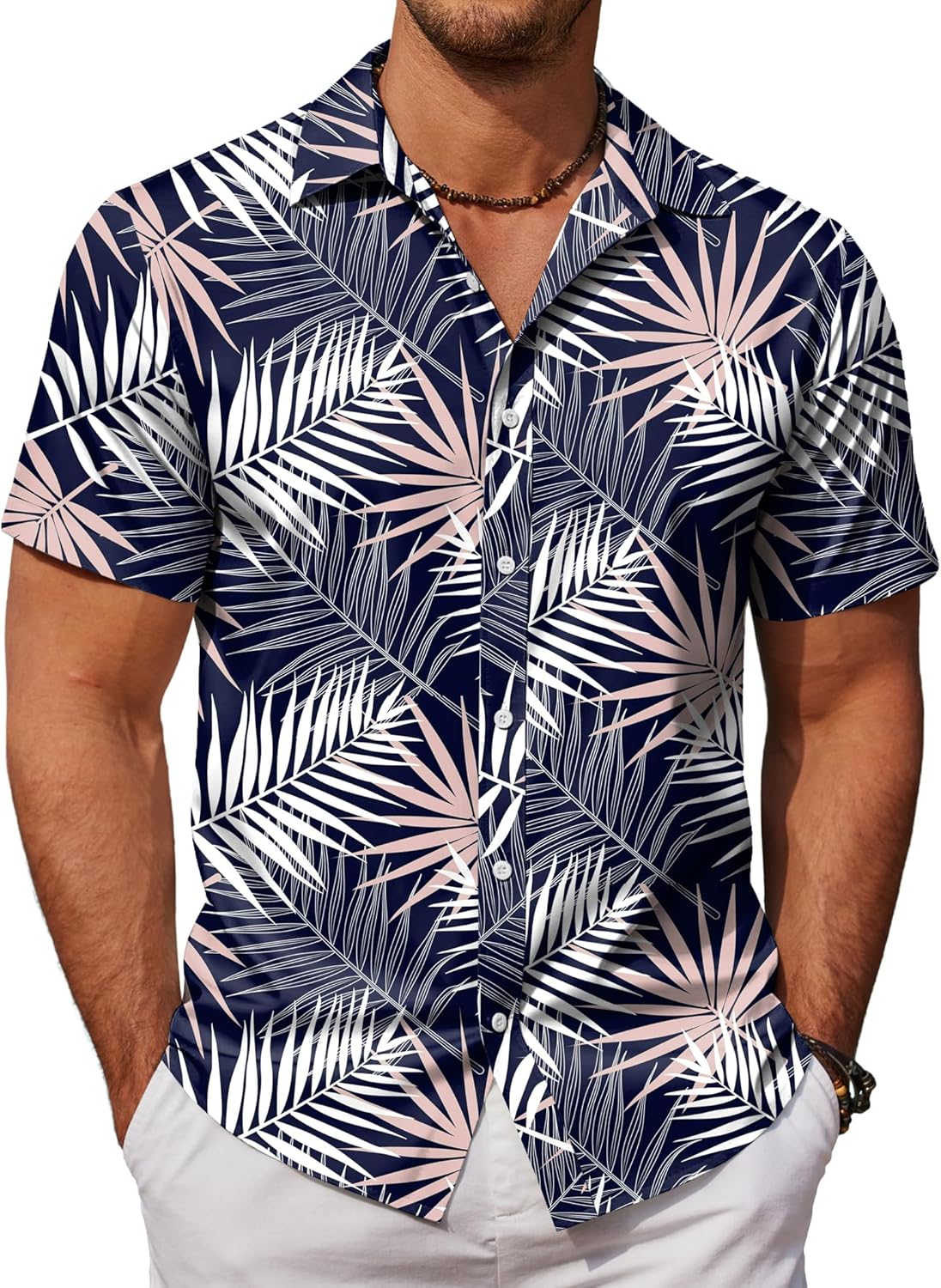Mens Hawaiian Shirts Short Sleeve Button Down Aloha Shirt Casual Beach Clothes